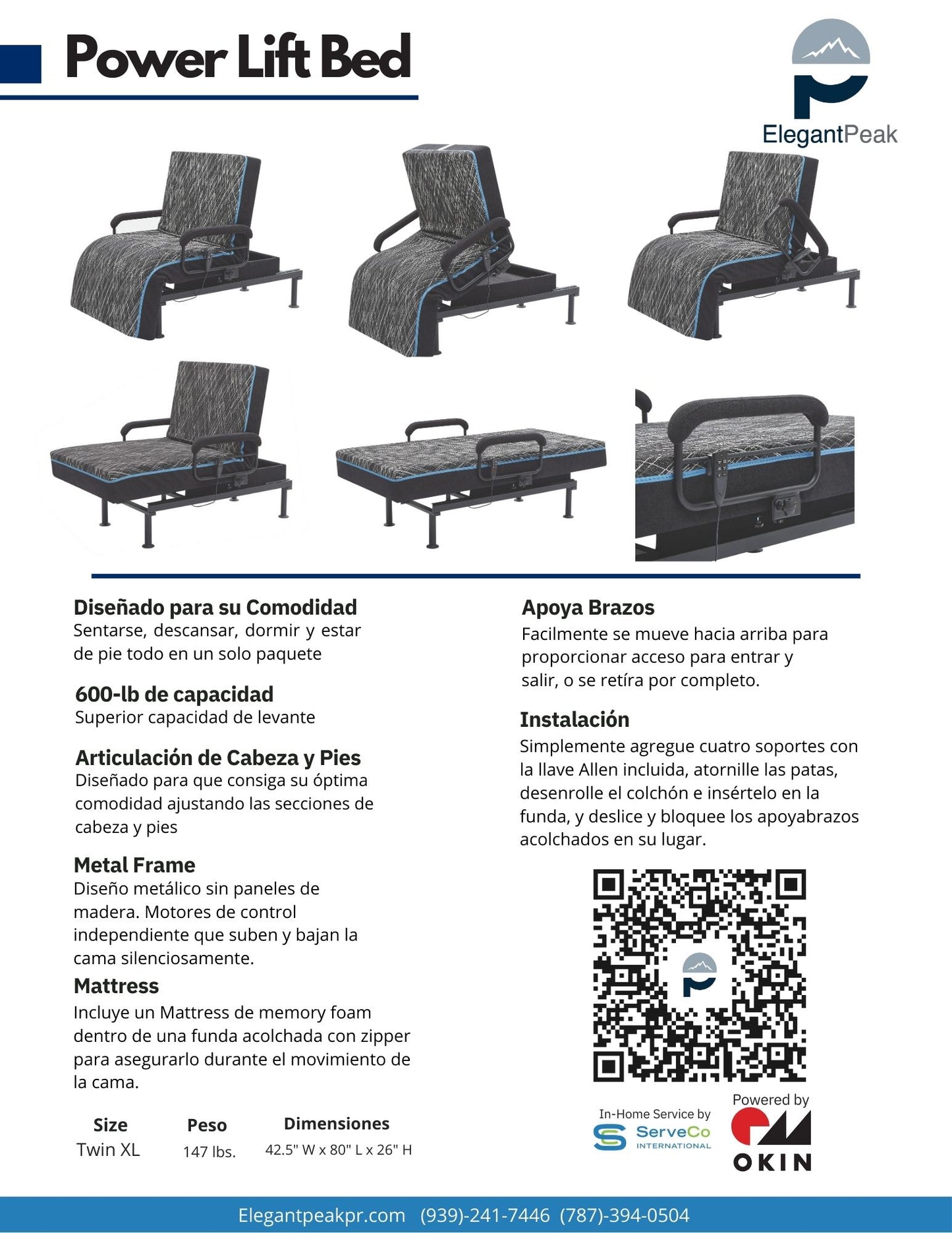 Power Lift Bed